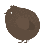A bark chicken with a half-lace pattern