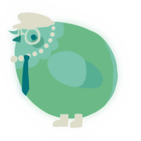A spring and mint chicken with a head pattern