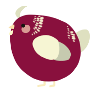 A maroon and mist chicken with a neck-band pattern