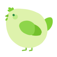 A apple and grass chicken