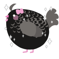 A sable and grey chicken with a half-lace pattern