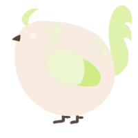 A cream and apple chicken with a neck-band pattern
