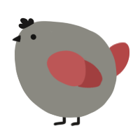 A ash and red chicken