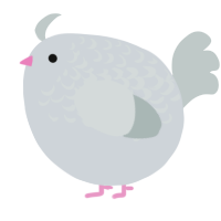 A mist and silver chicken with a half-lace pattern