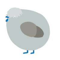 A silver and ash chicken