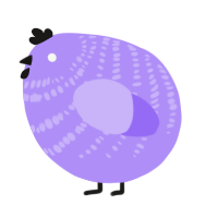 A lilac chicken with a bar pattern