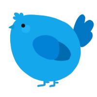 A sky and sapphire chicken