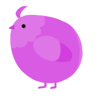 A orchid chicken with a head pattern