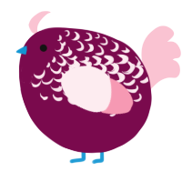 A wine and rose chicken with a half-lace pattern