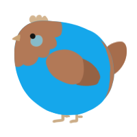 A sky and brown chicken with a head pattern