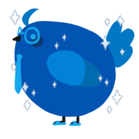 A ultramarine and sapphire chicken