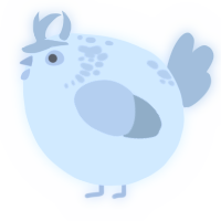 A white and silver chicken with a neck-speckle pattern