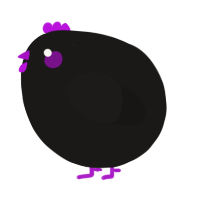 A sable chicken