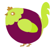 A wine and lime chicken with a head pattern