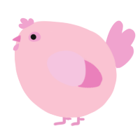 A rose and pink chicken