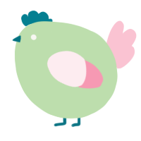 A gluppy and rose chicken