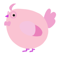 A rose and pink chicken