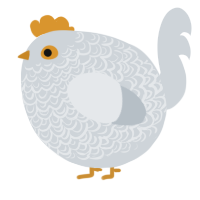A mist chicken with a double-lace pattern