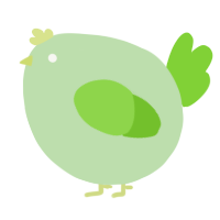 A gluppy and grass chicken