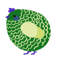 A leaf and lemon chicken with a lace pattern