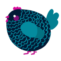 A tumblr and sea chicken with a lace pattern