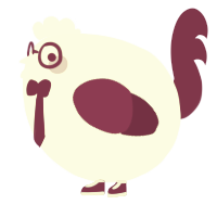 A mist and maroon chicken