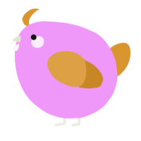 A lavender and orange chicken