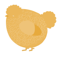 A honey chicken with a double-lace pattern