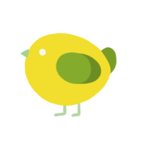 A yellow and chartreuse chicken