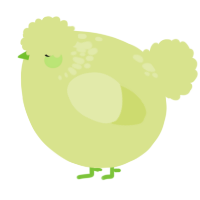A lemon chicken with a neck-speckle pattern