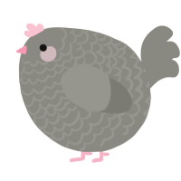 A ash chicken with a lace pattern