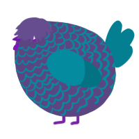 A overcast and sea chicken with a lace pattern