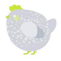 A mist chicken with a speckle pattern