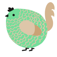 A spring and beige chicken with a lace pattern