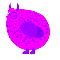A amethyst and violet chicken with a speckle pattern