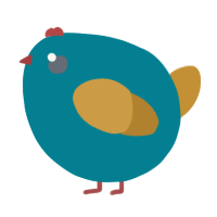 A sea and gold chicken