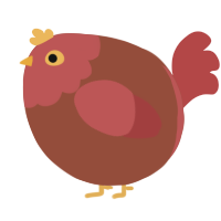 A russet and red chicken with a head pattern