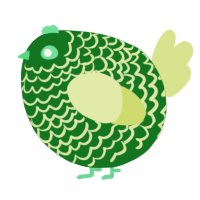 A leaf and lemon chicken with a lace pattern