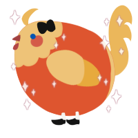 A vermilion and honey chicken with a head pattern