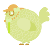 A lemon chicken with a lace pattern