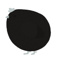 A sable chicken with a lace pattern