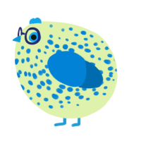 A apple and sapphire chicken with a speckle pattern