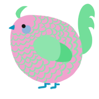 A pink and spring chicken with a lace pattern