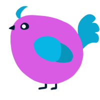 A orchid and cerulean chicken