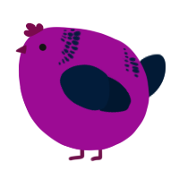 A plum and tumblr chicken with a neck-band pattern