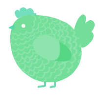 A spring chicken with a lace pattern