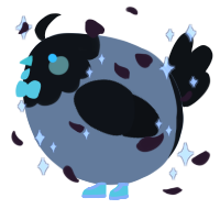 A ash and black chicken with a head pattern