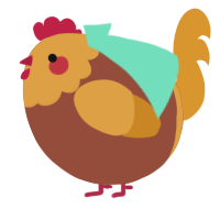 A russet and orange chicken with a head pattern