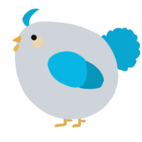 A mist and cerulean chicken