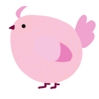 A rose and pink chicken with a lace pattern